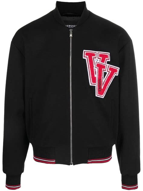 versace bomber jacket fake|Versace varsity bomber jacket.